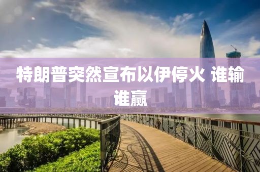 特朗普突然宣布以伊停火 谁输谁赢