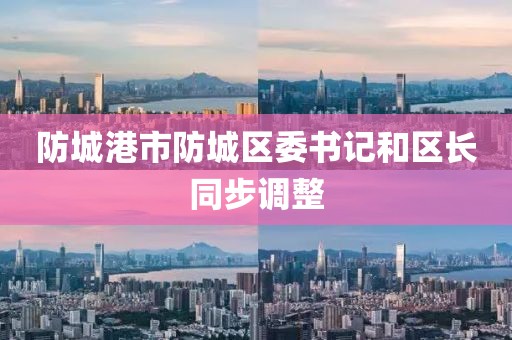 防城港市防城区委书记和区长同步调整
