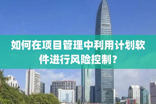 如何在项目管理中利用计划软件进行风险控制？