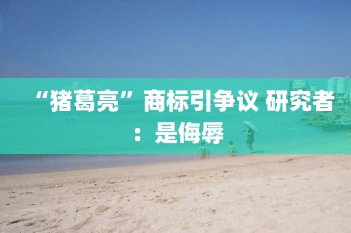 “猪葛亮”商标引争议 研究者：是侮辱