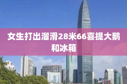 女生打出溜滑28米66喜提大鹅和冰箱