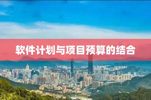 软件计划与项目预算的结合