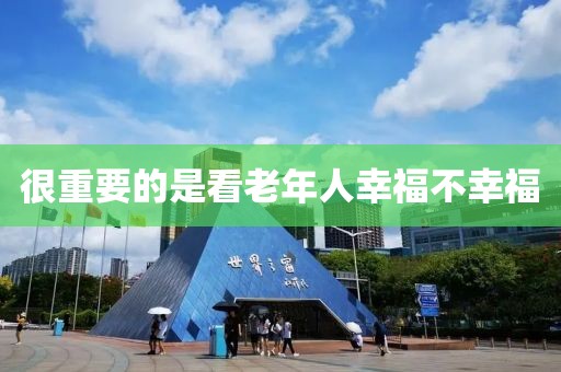 很重要的是看老年人幸福不幸福