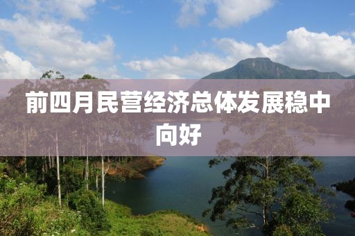 前四月民营经济总体发展稳中向好
