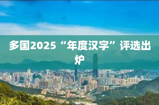 多国2025“年度汉字”评选出炉