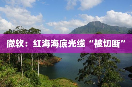 微软：红海海底光缆“被切断”