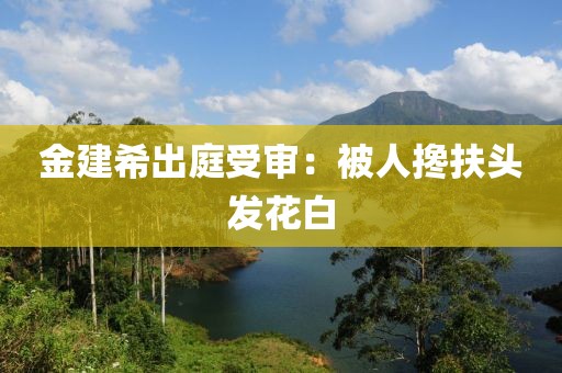 金建希出庭受审:被人搀扶头发花白