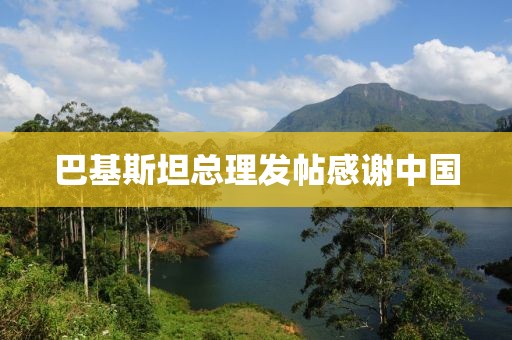 巴基斯坦总理发帖感谢中国