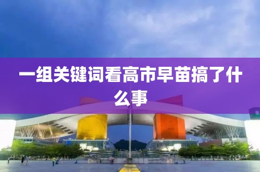 一组关键词看高市早苗搞了什么事