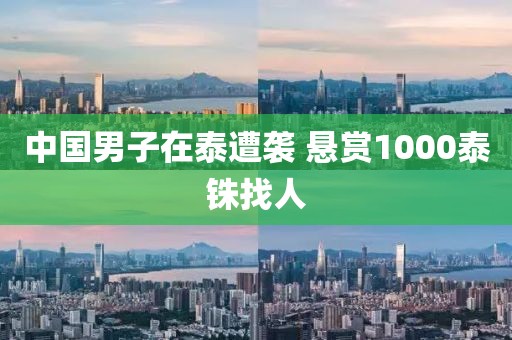 中国男子在泰遭袭 悬赏1000泰铢找人
