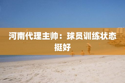 河南代理主帅：球员训练状态挺好