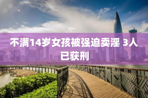不满14岁女孩被强迫卖淫 3人已获刑 不满14岁女孩被强迫卖淫 3人已获刑