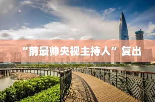 “前最帅央视主持人”复出