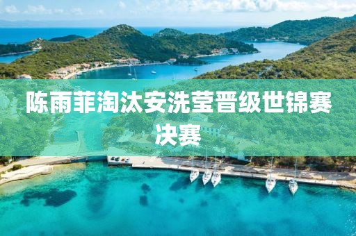 陈雨菲淘汰安洗莹晋级世锦赛决赛