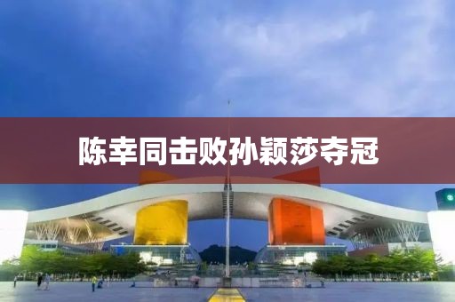 陈幸同击败孙颖莎夺冠