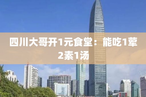 四川大哥开1元食堂：能吃1荤2素1汤