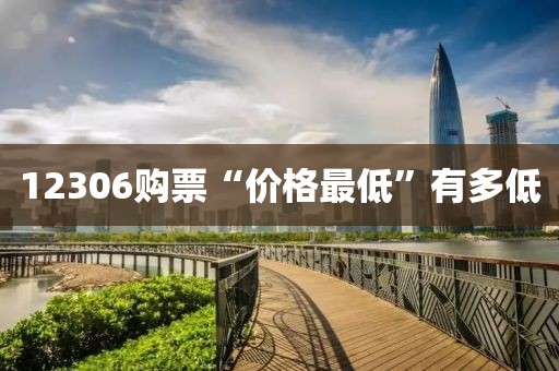 12306购票“价格最低”有多低