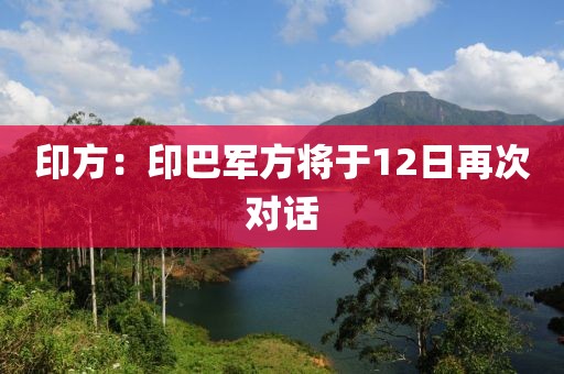 印方：印巴军方将于12日再次对话