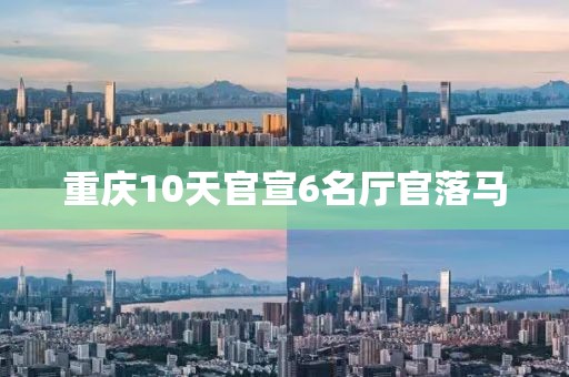 重庆10天官宣6名厅官落马