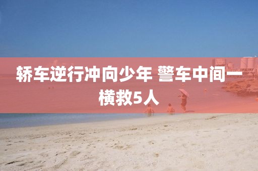 轿车逆行冲向少年 警车中间一横救5人
