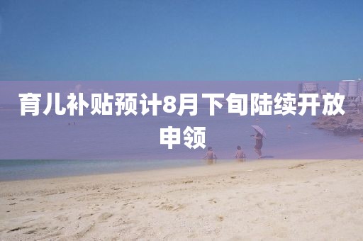 育儿补贴预计8月下旬陆续开放申领