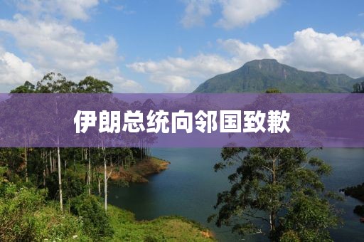 伊朗总统向邻国致歉