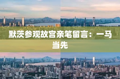 默茨参观故宫亲笔留言：一马当先