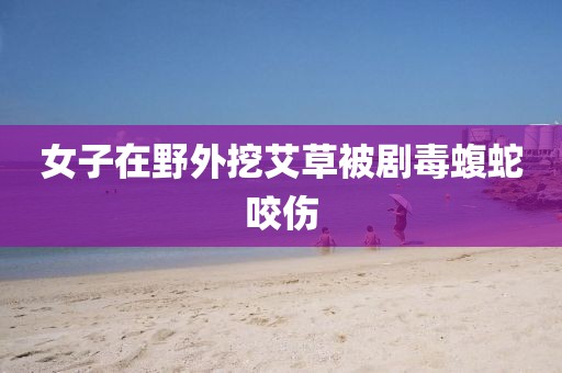 女子在野外挖艾草被剧毒蝮蛇咬伤