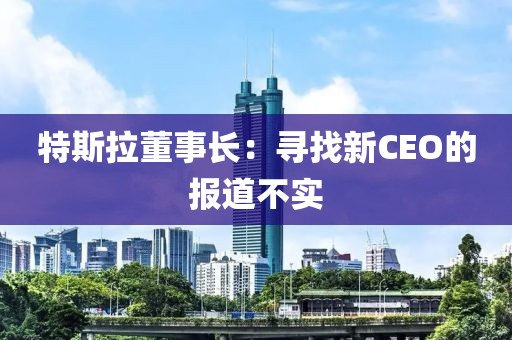 特斯拉董事长：寻找新CEO的报道不实