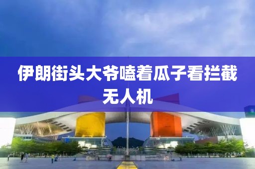 伊朗街头大爷嗑着瓜子看拦截无人机