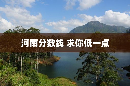 河南分数线 求你低一点