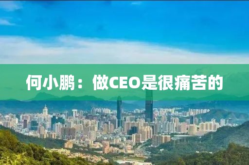 何小鹏:做CEO是很痛苦的