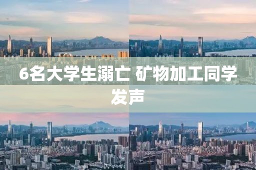 6名大学生溺亡 矿物加工同学发声