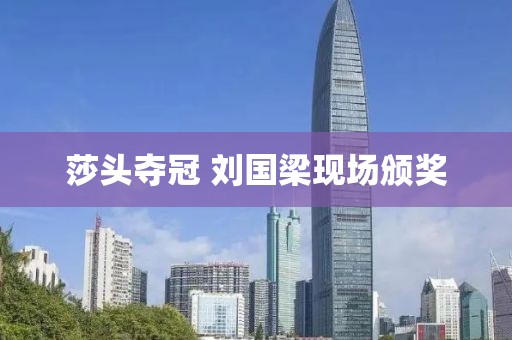 莎头夺冠 刘国梁现场颁奖