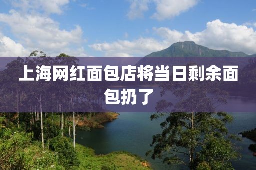 上海网红面包店将当日剩余面包扔了