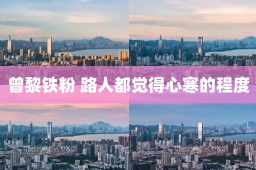 曾黎铁粉 路人都觉得心寒的程度