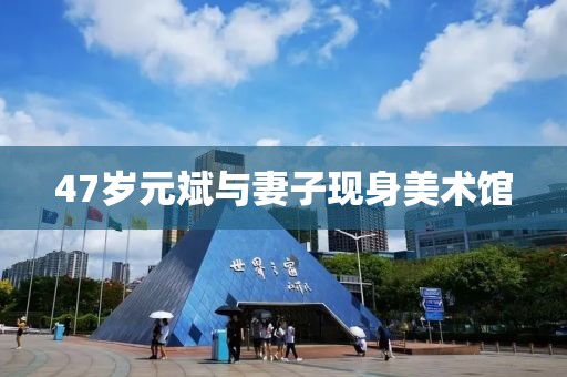 47岁元斌与妻子现身美术馆