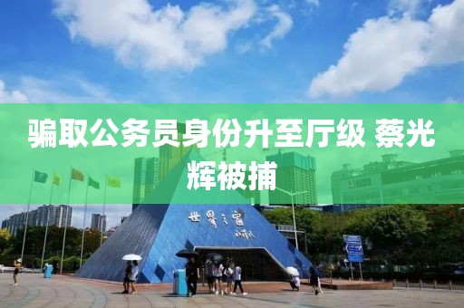 骗取公务员身份升至厅级 蔡光辉被捕