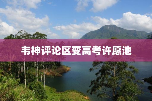 韦神评论区变高考许愿池