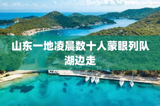 山东一地凌晨数十人蒙眼列队湖边走