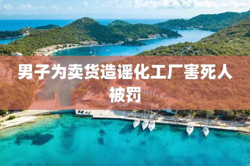 男子为卖货造谣化工厂害死人被罚