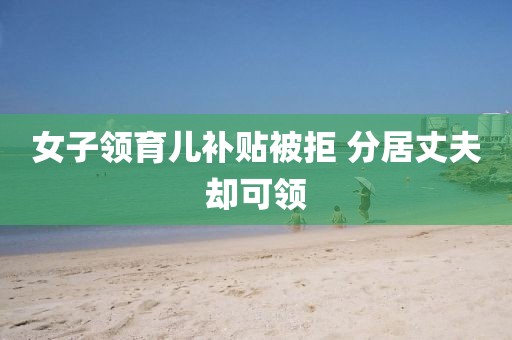 女子领育儿补贴被拒 分居丈夫却可领