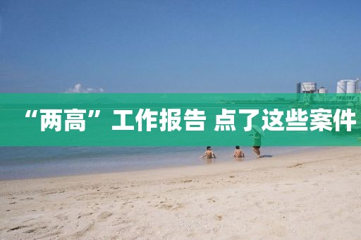 “两高”工作报告 点了这些案件