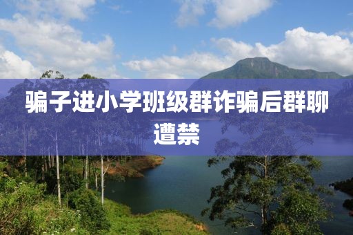 骗子进小学班级群诈骗后群聊遭禁