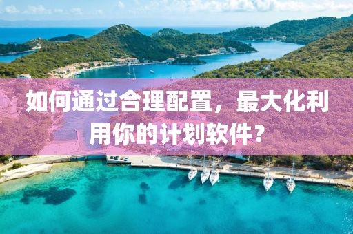 如何通过合理配置，最大化利用你的计划软件？