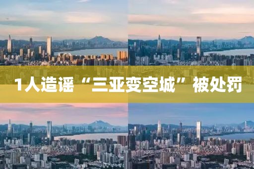 1人造谣“三亚变空城”被处罚