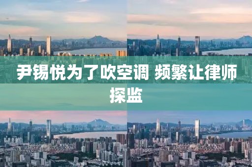 尹锡悦为了吹空调 频繁让律师探监