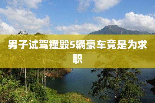 男子试驾撞毁5辆豪车竟是为求职