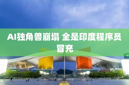AI独角兽崩塌 全是印度程序员冒充