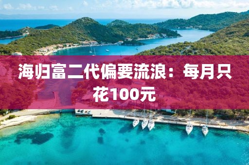 海归富二代偏要流浪：每月只花100元